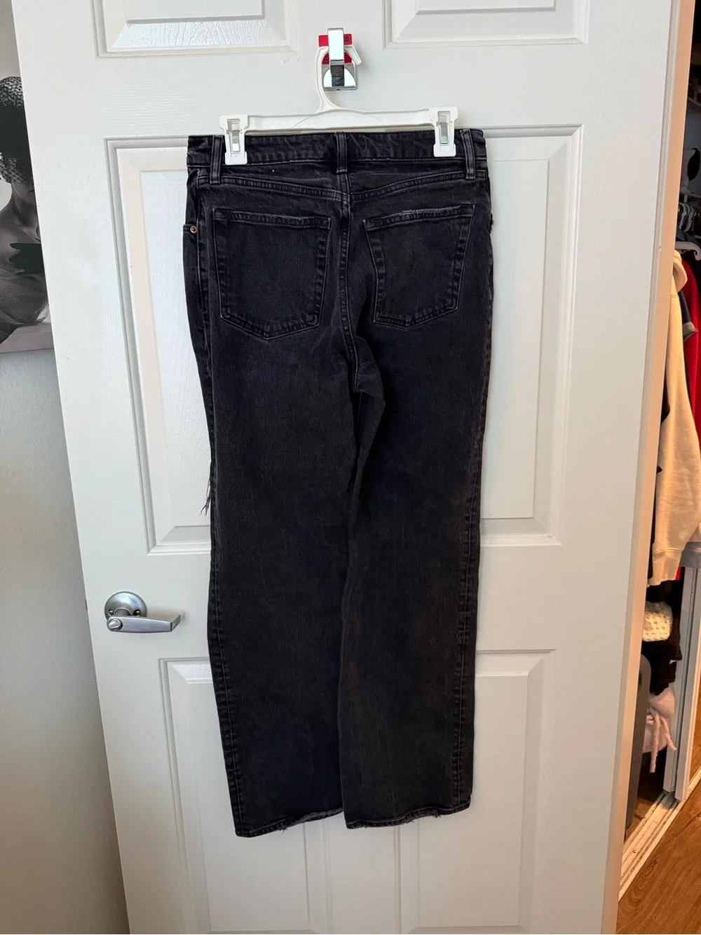 Abercrombie & Fitch Washed Black High-Rise Jeans